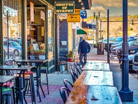 Sam Jokich/Staff Correspondent Second Saturday Shop & Sip: The monthly event will be held from 2-5 p.m. Saturday in downtown Murphy. Retailers will provide refreshments, special sales, raffles and fun.