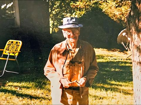 Stacy Van Buskirk/Staff Correspondent Henry Truett, great-grandfather of Cherokee Scout Staff Correspondent Stacy Van Buskirk, water-witching using a Y-shaped stick to find water below the soil.