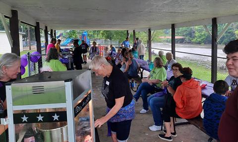 Anngee Quinones-Belian/Staff Correspondent  About 35 people came to the Rock Gym pavilion at Konehete Veterans Park in Murphy on June 16 for the annual Elder Abuse Awareness Walk.