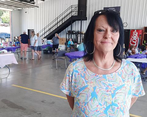 Anngee Quinones-Belian/Staff Correspondent  Folks gathered together for a benefit in Peachtree on July 26 to help raise money for Kelly Smith, who has had to take a leave of absence from her job in order to deal with serious medical issues.
