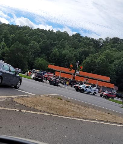 Donald Hale/Contributing Photographer  There was an accident on the afternoon of Aug. 5 near the Hot Spot at the intersection of U.S. 19/129 and U.S. 64/74 in Ranger, causing traffic delays for about an hour. One eyewitness blamed driving too fast as the culprit.