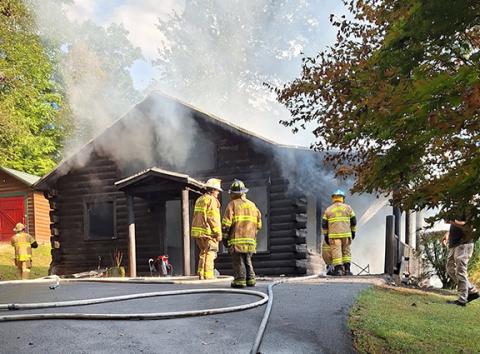 Anngee Quinones-Belian/Staff Correspondent  A fire destroyed a residential home in Culberson on Sept. 1, displacing two people and their pets. The blaze was blamed on a spark from a grill.