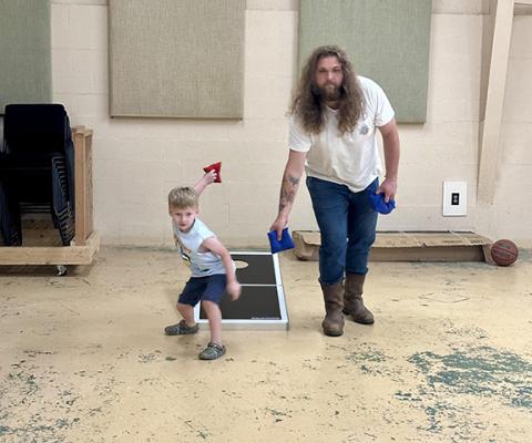 Aiden McCoy Williams/Staff Correspondent Unaka’s monthly Youth Game Night helps create fun memories for local families.