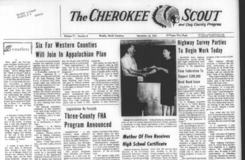 This is the front page of the Sept. 16, 1965, edition of the Cherokee Scout, which was 60 years ago this week.