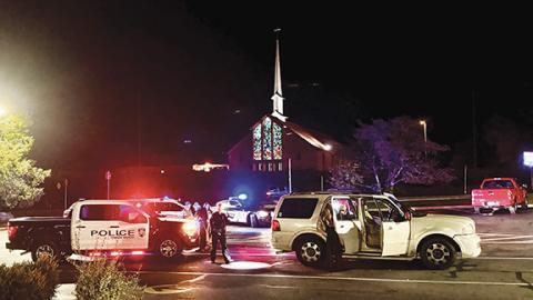Randy Foster/editor@cherokeescout.com A Murphy police officer conducted a traffic stop on a car in the McDonald’s parking lot off U.S. 64 West about 7:30 p.m. Sunday. That led to a K-9 becoming involved, the suspect fleeing and an officer being injured.