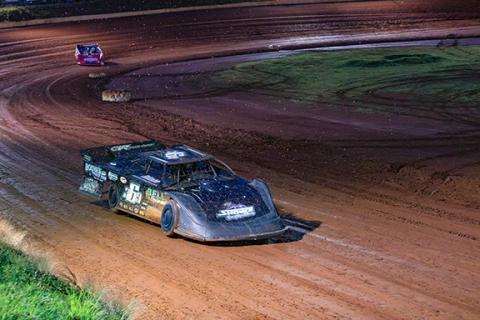 Cannon Crompton/sports@cherokeescout.com John Snow of Blairsville, Ga., takes laps at Tri-County Racetrack in Brasstown during open practice on July 31.