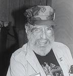 Big Jim Wood sat in the Andrews Journal office in the late 1980s. He was a regular around town after he retired from teaching school over 30 years.