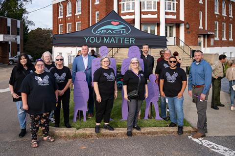 Photos by Michelle Bradbeer/Staff Correspondent Reach of Cherokee & Graham Counties held its annual Shatter the Silence ceremony on Oct. 3 at Murphy First United Methodist Church downtown.
