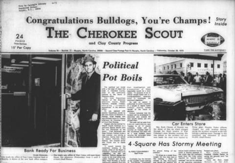 This is the front page of the Oct. 28, 1970, edition of the Cherokee Scout, which was 55 years ago this week.