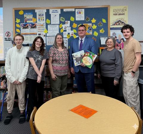 Children’s Book Week: Murphy Mayor Tim Radford and the Mayor’s Rising Stars made a special visit to the Murphy Public Library, delivering autographed copies of two new books by children’s author Lester Laminack.