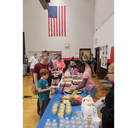 Andrews Elementary School students host their annual local Veterans Breakfast at 8:30 a.m. Monday. Following the breakfast a patriotic assembly and program will follow in the Andrews High School gymnasium. In this photo from 2024, Student Council students serve veterans their complimentary breakfast.