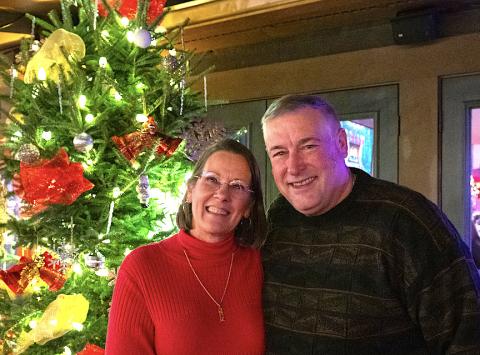 David and Laura Reinhart from Toys for Tots.   Photo by Michelle Bradbeer/Staff Correspondent