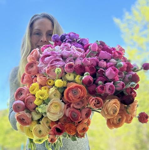 Holly Strawn, owner of Harpp Flower Farm in Murphy, loves to share unique bouquet arrangements with her fresh flowers.  Photos by Aiden McCoy Williams/Staff Correspondent 