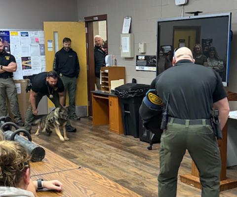 K-9 right on time: The Cherokee County Sheriff’s Office hosted 30 students from Murphy High School on Nov. 20.