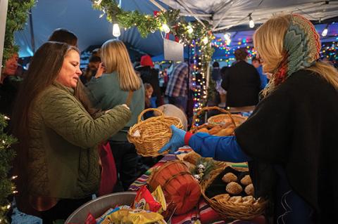 Photos by Michelle Bradbeer/Staff Correspondent Volunteers from local churches came to cook, serve and create for those visiting Cherokee County’s re-creation of the town of Bethlehem during the time of Jesus Christ’s birth on Saturday night off Casino Drive in Murphy.