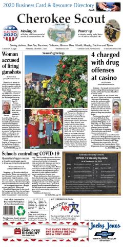 This is the front page of the Dec. 2, 2020, edition of the Cherokee Scout, which was five years ago this week.