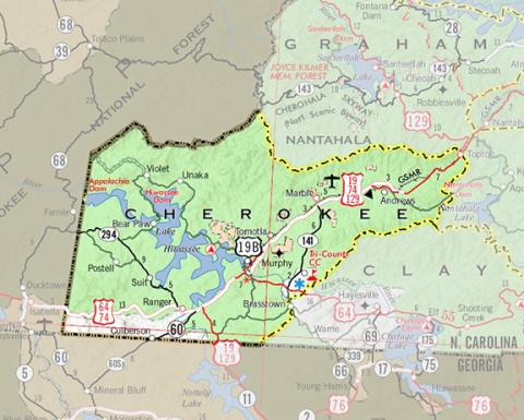 The straight line for our western border with Polk County, Tenn., follows no geographic ridgeline as outlined in the original border assignment. If the ridgeline had been followed as intended, the Great Copper Basin would have belonged to North Carolina.
