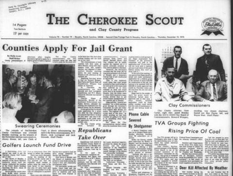 This is the front page of the Dec. 10, 1970, edition of the Cherokee Scout, which was 55 years ago today.
