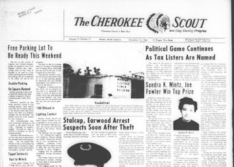 This is the front page of the Dec. 15, 1966, edition of the Cherokee Scout, which was 59 years ago this week.