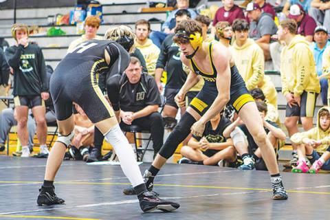 Cannon Crompton/sports@cherokeescout.com Josiah Niebla of Murphy (right) takes on a Hayesville opponent Saturday.