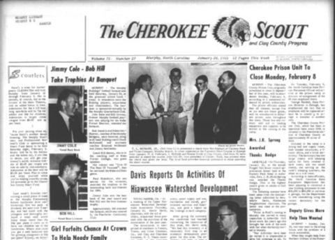 This is the front page of the Jan. 28, 1965, edition of the Cherokee Scout, which was 60 years ago this week.