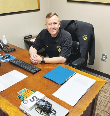 Randy Foster/editor@cherokeescout.com Justin Jacobs, chief deputy of the Cherokee County Sheriff’s Office, has been busy cleaning out his desk and office, preparing for new leaders to take over.