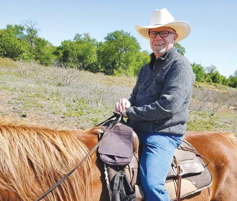 Anthony Schneidt enjoyed horseback riding while he was in Texas.