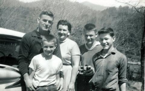 Reid West and wife Patricia are pictured with their three boys: (from left) Roger Dale, Reid Cole and David Allen