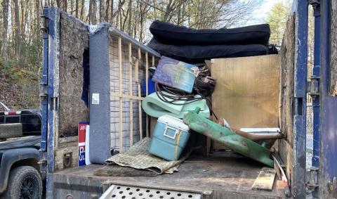 The Unaka Community Development Club and Abernathy’s Trash Service joined forces to combat the illegal dumping in Unaka.