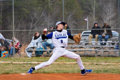 Elijah Cole of Hiwassee Dam pitches last season on March 4, 2025. 