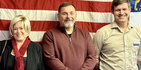 Judith Bodley (left) and Rex Cable (center) are Democratic candidates for the Cherokee County Board of Commissioners. They will be joined by Caleb Brown (right) at “Building Better Community Together.”