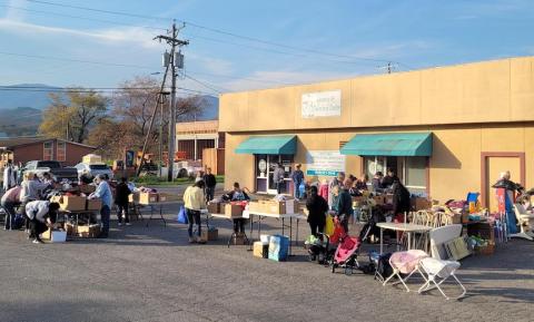The Pregnancy & Parenting Center in Andrews held its semi-annual free yard sale on March 21. More than 100 families visited throughout the day. 