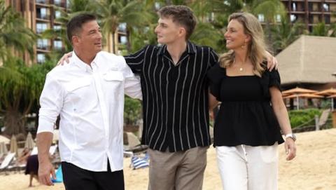 Braden Rumfelt is accompanied by his parents, Chris (left) and Crystal, during his Hawaiian Ohana Round of American Idol. Rumfelt has been a contestant on the 24th season of the talent program. Having made the top 20, he is entering the live voting portion of the season. The show airs at 8 p.m. Mondays on ABC.