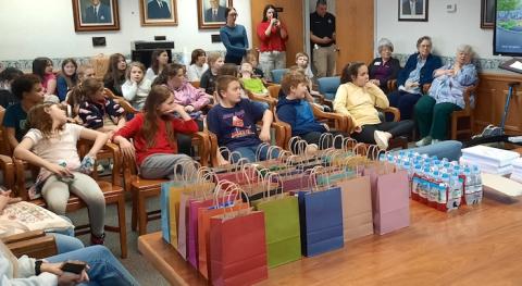 Third-graders from Peachtree Elementary School participated in the Read Across America kickoff event on Feb. 27 at Murphy City Hall, where author Randy Mazie read his book of poetry as children immersed themselves in his stories.