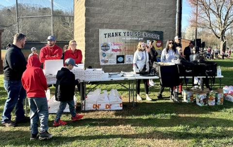 Blue Ridge Mountain Little League Opening Day at Konehete Park in Murphy on Saturday morning started with a free breakfast for all players.