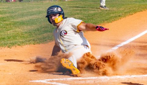 Cannon Crompton/sports@cherokeescout.com Carter Adams of Murphy slides into home plate against Hayesville on Thursday.