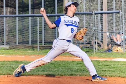 Elijah Cole of Hiwassee Dam pitches against Andrews on March 24.