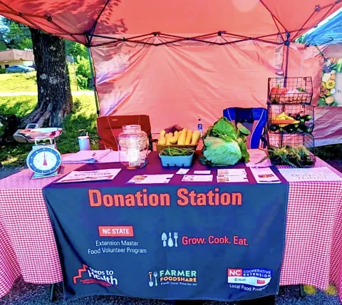 The N.C. Cooperative Extension Donation Station is set up at the Murphy Farmers Market from 9 a.m. to 1 p.m. every second and fourth Saturday. 