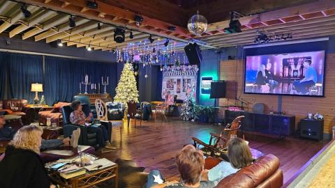 The “live watch” party at local spot Mountain Vale Lodge in Murphy included a dedicated crowd rooting for local favorite Braden Rumfelt.