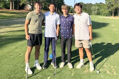 The Andrews High School golf team competed in the 1A state championship at Gates Four in Fayetteville. From left are Brady McLelland, Braylen Maennle, Tucker Stalcup and Brady Queen.