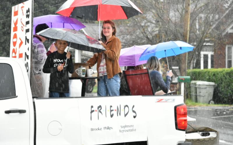 Brooke Phillips' float was Friends themed.