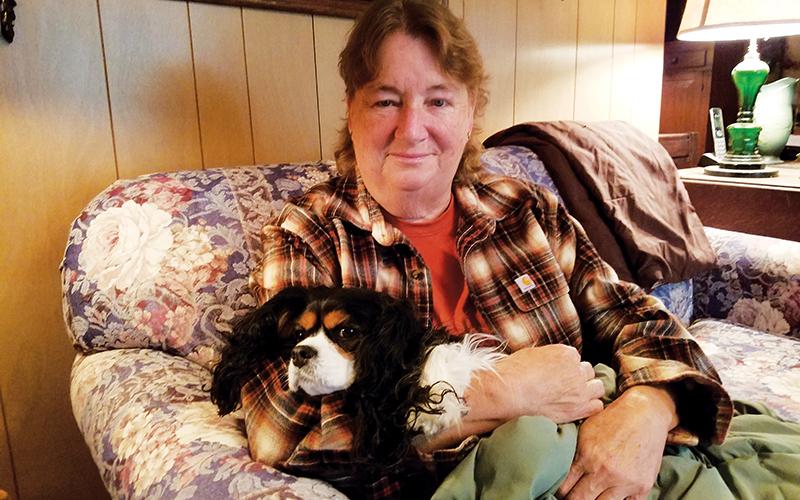 Nancy Purser of Andrews enjoys time at home with her mascot and friend, Lou Ella Mae, a Cavalier King Charles Spaniel.