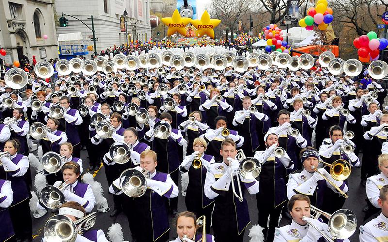The 535-member Pride of the Mountains Marching Band from Western Carolina University is one of only two collegiate bands invited to participate in Macy’s Thanksgiving Day Parade. It will be the band’s second appearance in the parade in five years.