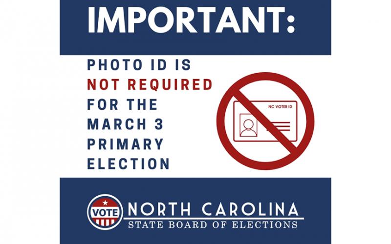 Photo IDs will not be required to vote in the primary.