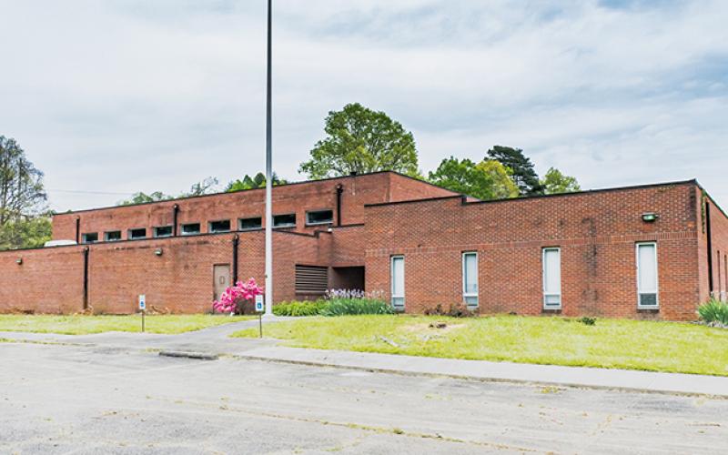 The former National Guard Armory on James A. Mulkey Drive east of Murphy is being converted for use by Cherokee County’s government. Photo by Sam Jokich
