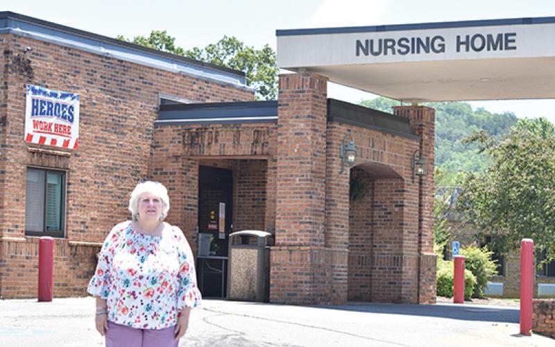 Even after 40 years in health care, Kathy Teems feels blessed to work at Murphy Rehabilitation & Nursing. “I hope to work her until I am admitted as a resident,” she said. Photo by Samantha Sinclair