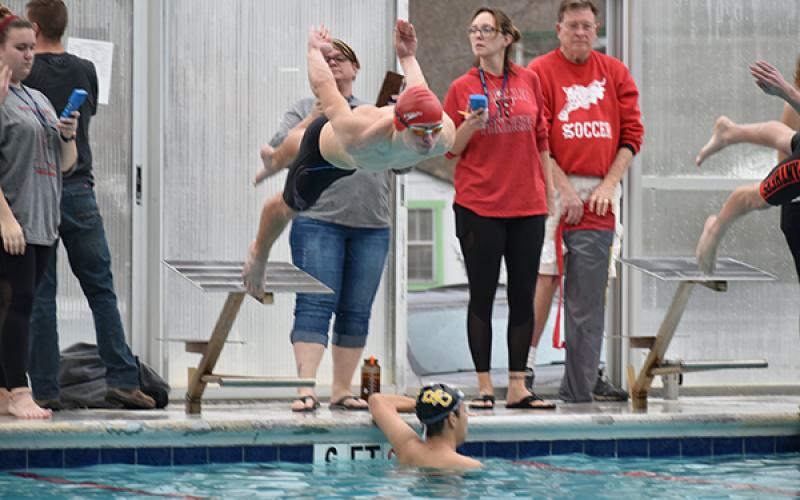 Andrews senior Gage Gillespie, who has qualified for the state swim meet all three of his years swimming under Bachteler, is just one of the many high school swimmers who will be affected by the closure of Murphy Health and Fitness’s pool this winter. 