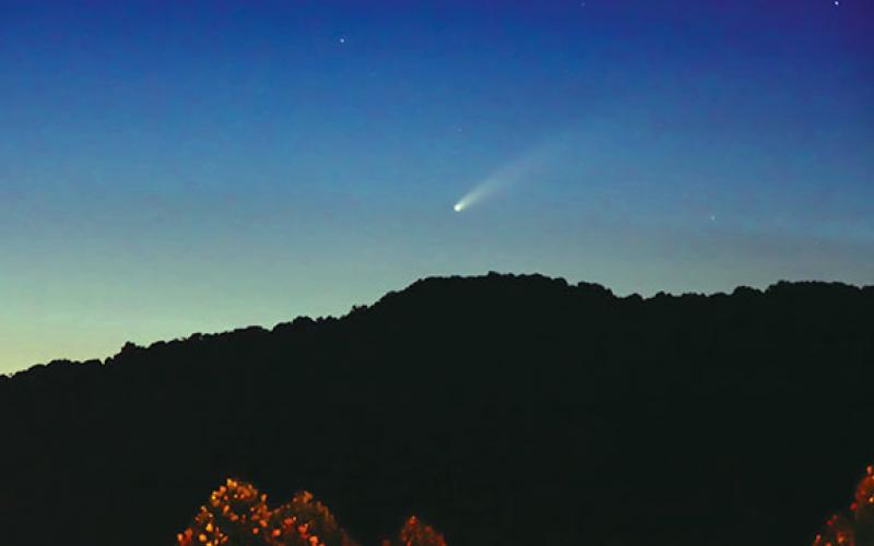 Professor Steve Morgan said NEOWISE is the first comet in some time that has reached this level of brightness. Photo by Steve Morgan