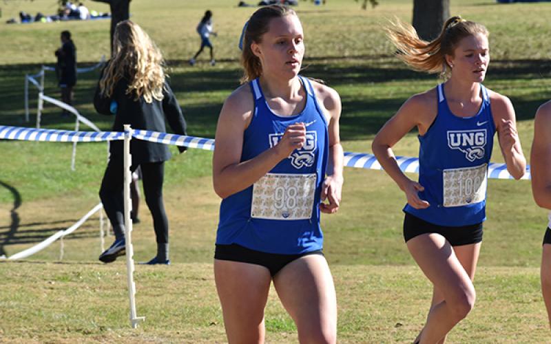 University of North Georgia freshman Sydney Bolyard, alumna of Tri-County Early College,  finished in seventh place at the Peace Belt XC Championships in Gainesville, Ga. on Saturday. 