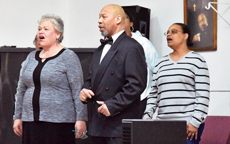 Samantha Sinclair/scoutingaround@cherokeescout.com The Mount Zion Church Choir shared a musical blessing during the Rev. Martin Luther King Jr. Prayer Breakfast in January 2020 at the Texana Community Center.